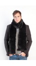 Black rex fur stole - scarf